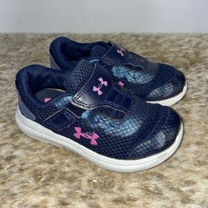 Under Armour Navy/ Pink Sneakers Toddler Size 9